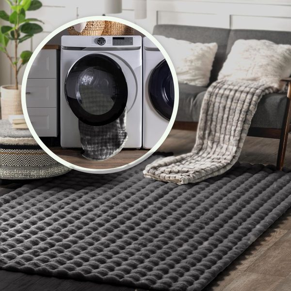nuLOOM 5' x 8' Cozy Plush SuperiorWash Area Rug, Machine Washable, - Image 2