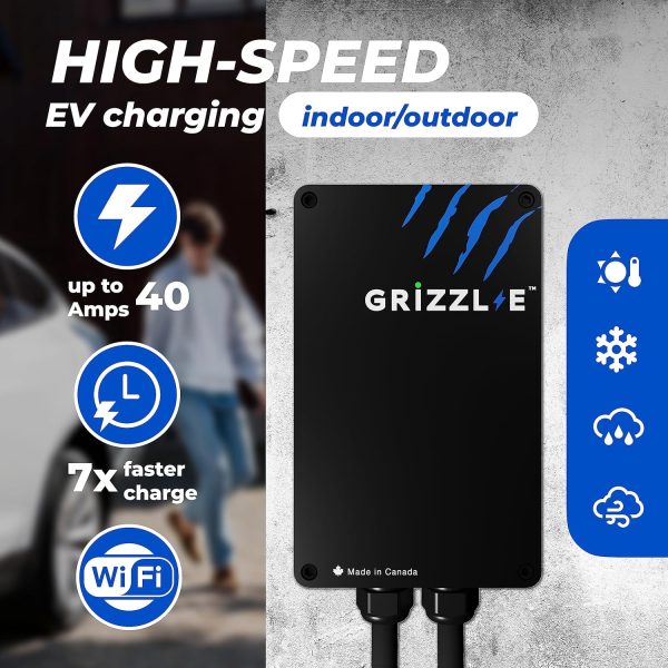 Grizzl-E Smart Level 2 240V / 40A Electric Vehicle (EV) Charger, Metal Case - Image 2
