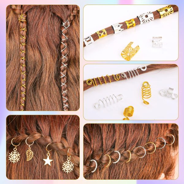 Jollidecor 259PCS Hair Jewelry Accessories for Women Braids, Hair Loc Wire - Image 4