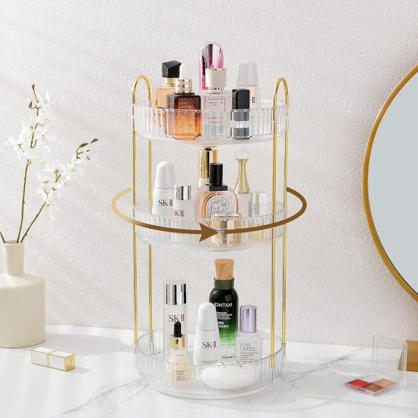 Aveniee Rotating Makeup Organizer for Vanity, Perfume Skincare Organizers - Image 2