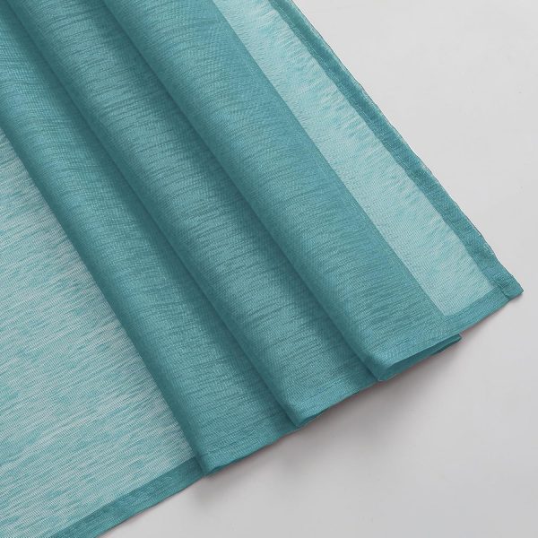 DONREN Teal Window Scarf for Outdoor Decoration - Add Luxury Beautiful - Image 6
