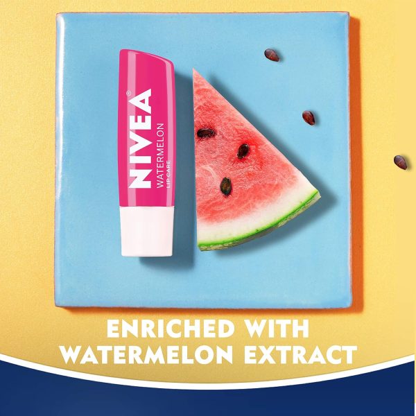 NIVEA Lip Care, Fruity Tinted Lip Balm Variety Pack, Cherry, Strawberry, - Image 6