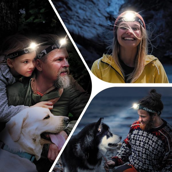 Foxelli LED Headlamp Flashlight for Adults & Kids, Running, Camping, Hiking - Image 6