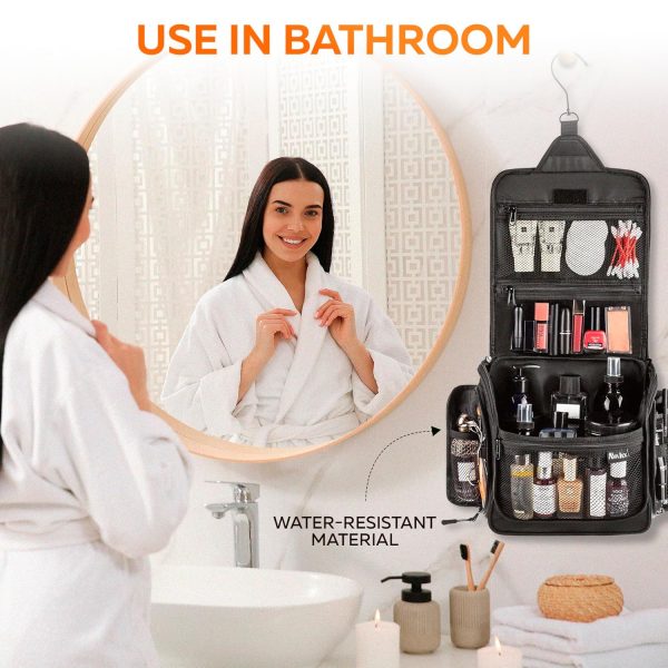 Travel Toiletry Bag for Men and Women - Large Hanging Toiletry Organizer - - Image 8