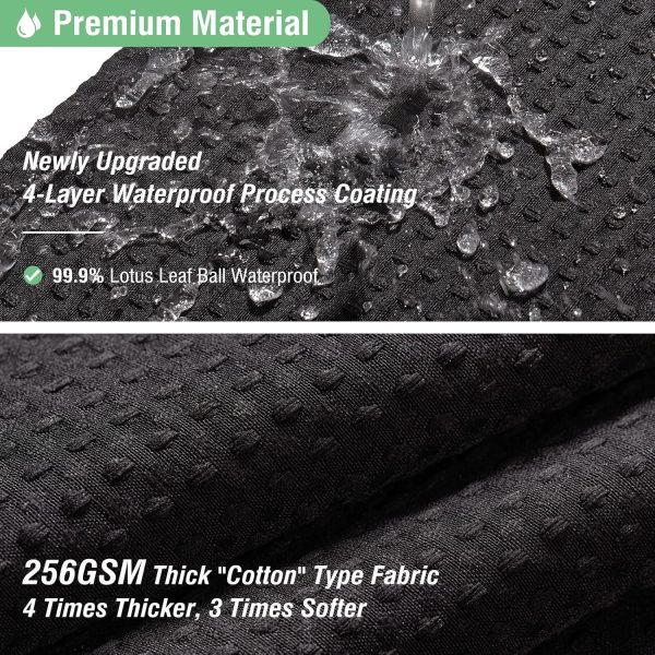 Dynamene Stall Fabric Shower Curtain - 54 inch Wide Waffle Weave Weighted - Image 3