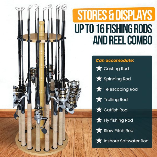 Rush Creek Creations | Fishing Rod Holder for 16 Rods, Fishing Pole Holder - Image 5