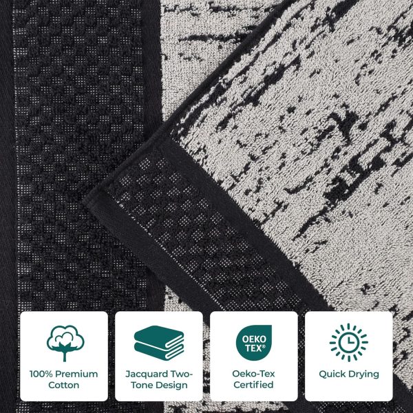 Superior Cotton Face Towel/Washcloth Set, Quick Dry, Small Facial Towels, - Image 4