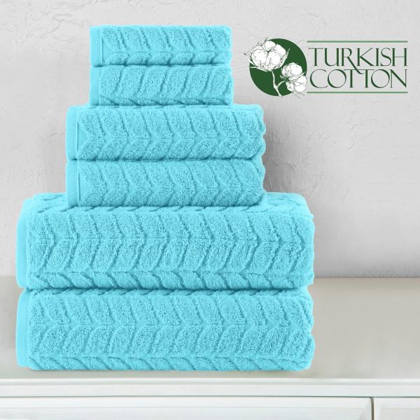 Elegant Comfort Luxury 6-Piece 100% Turkish Cotton Jacquard Braided - Image 5