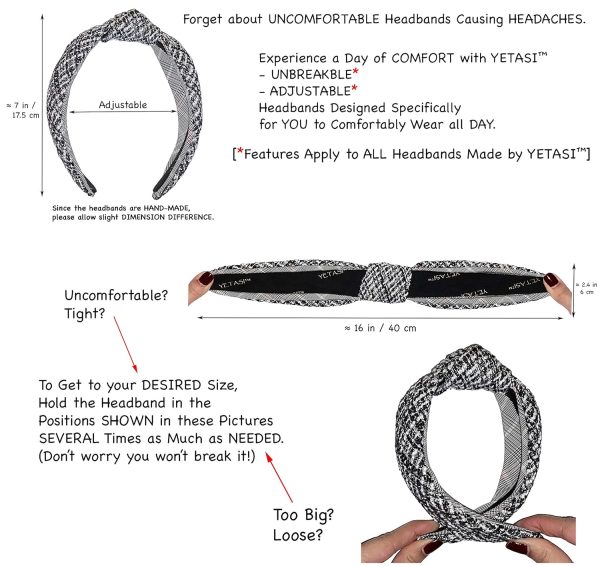 Headbands For Women Non-Slip Classy Leather Knotted Headband for Women - Image 5