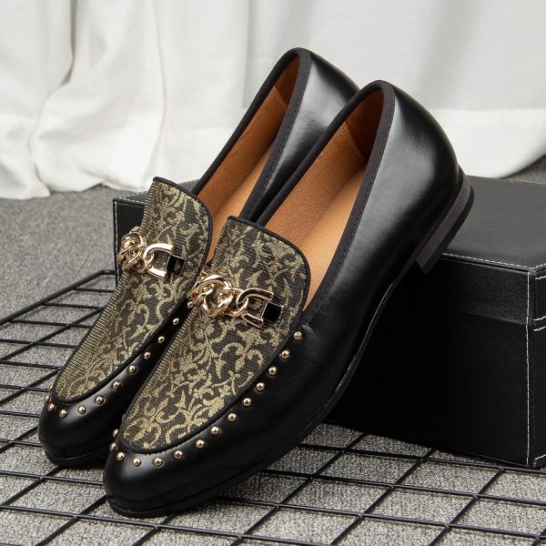 Meijiana Men's Fashion Classic Faux Leather Loafers and Weeding Dress Shoes - Image 5