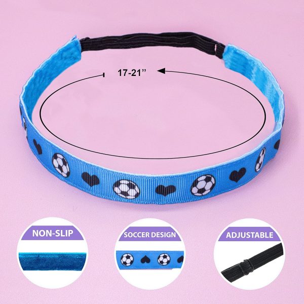 FROG SAC 4 Soccer Headbands for Girls, Adjustable No Slip Sport Head Band - Image 4